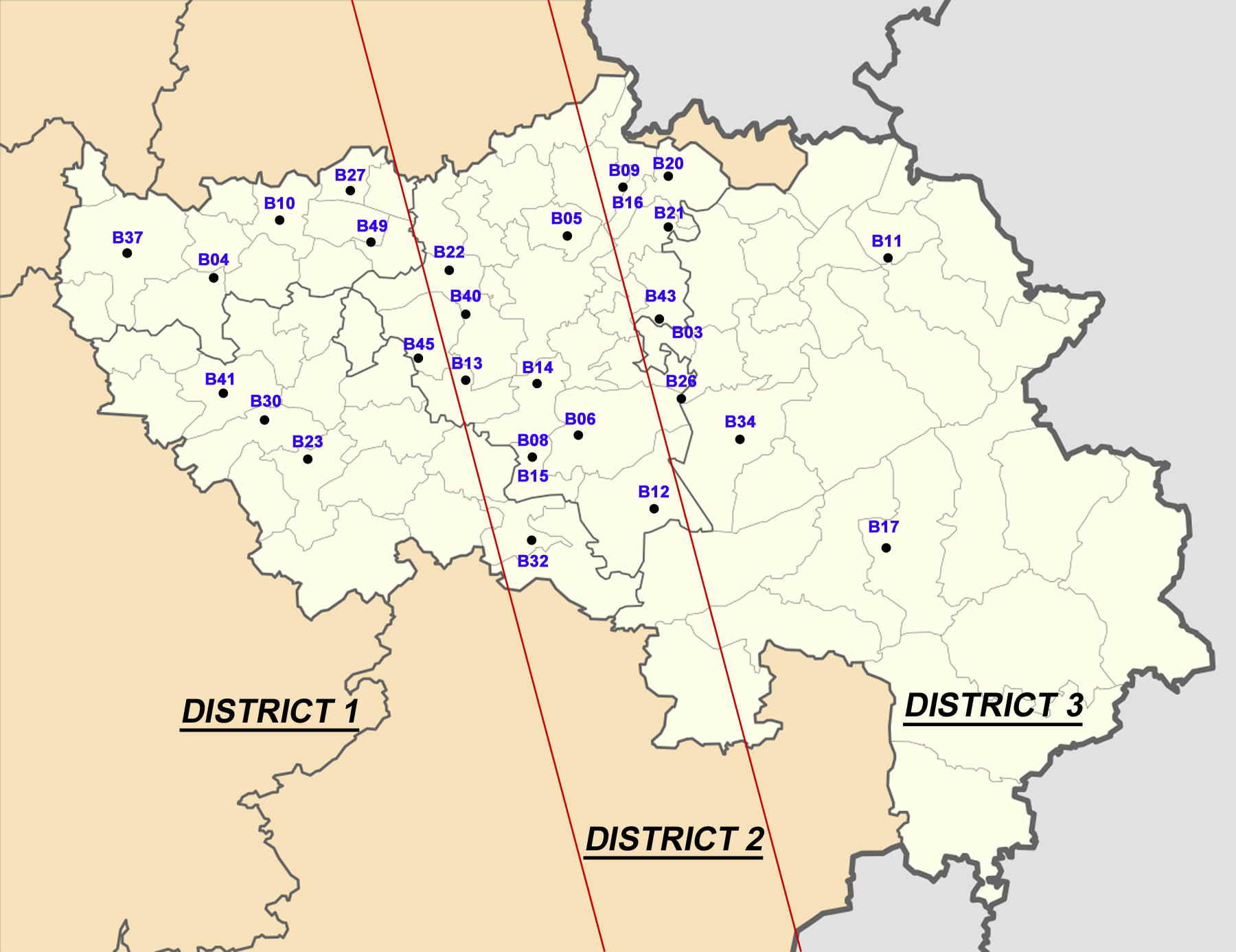 DISTRICTS LIEGE